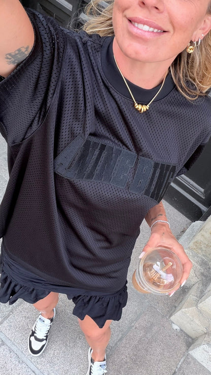 Anine Bing - T-shirt - Black - Nell Tee Mesh
