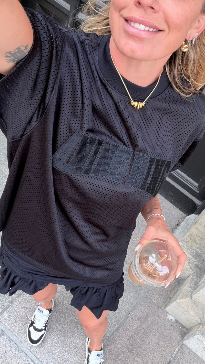 Anine Bing - T-shirt - Black - Nell Tee Mesh