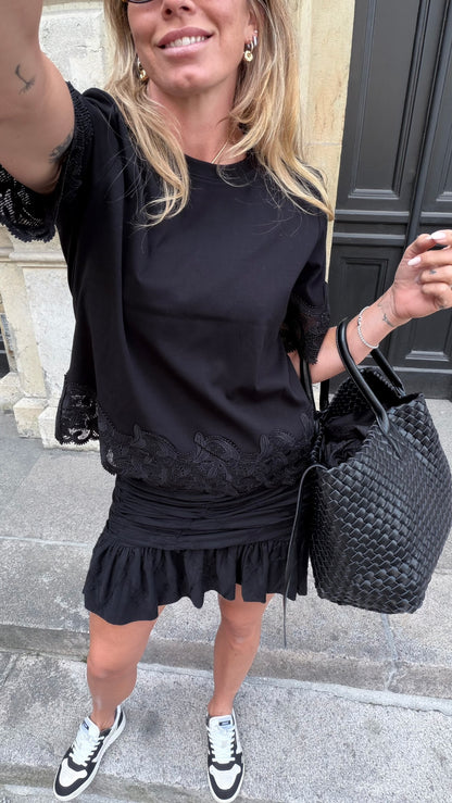 IRO - Nederdel - Sort - Hibiscus skirt