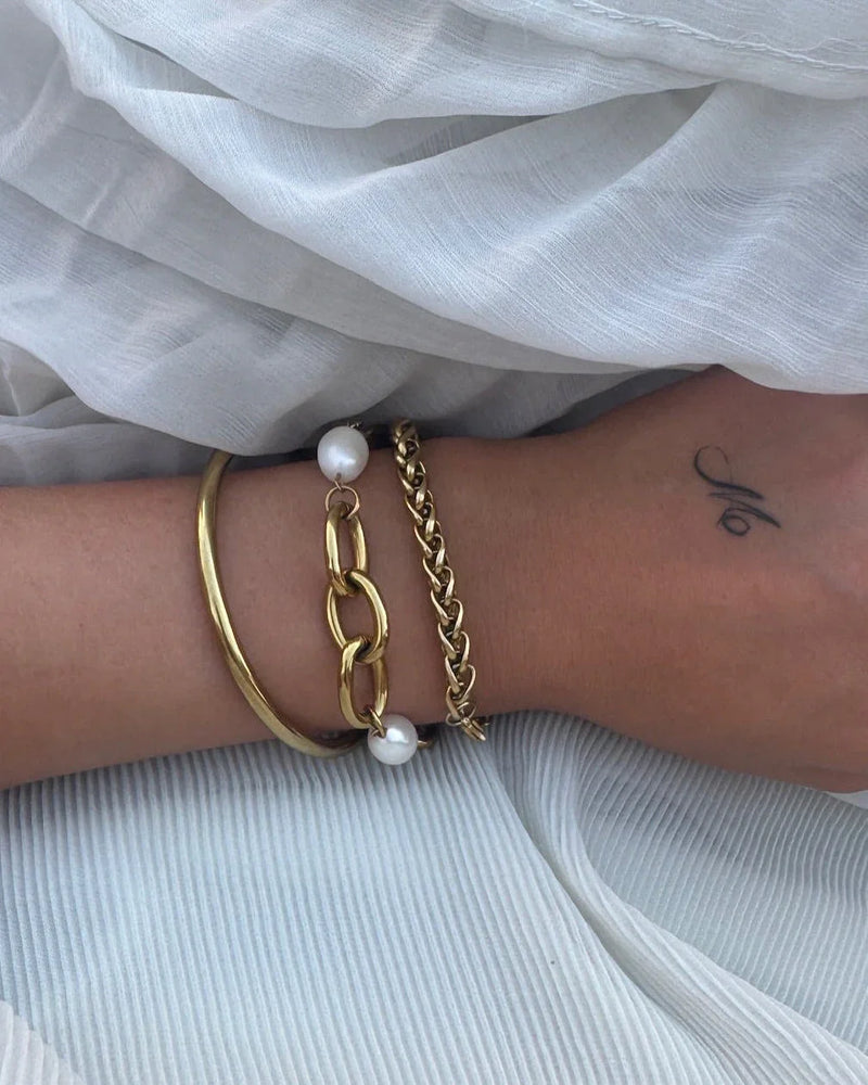 Nine - Pearl Chain Bracelet - Stilkompagniet.dk