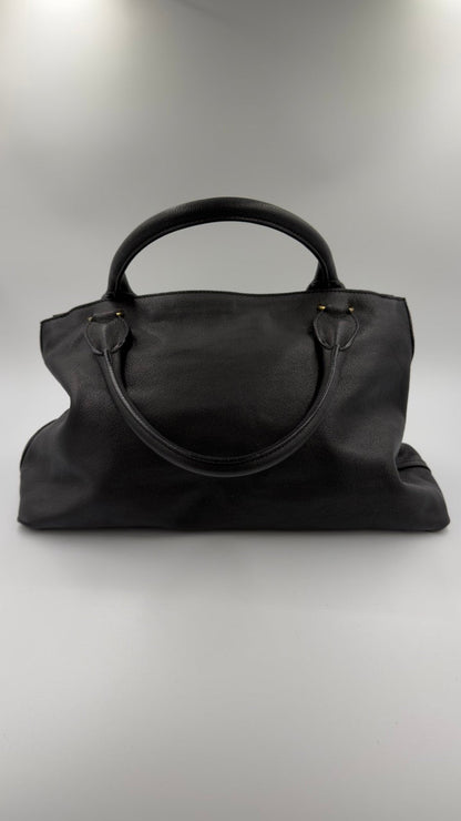 Chloé - Elsie Leather Tote - mørkegrå håndtaske - secondhand