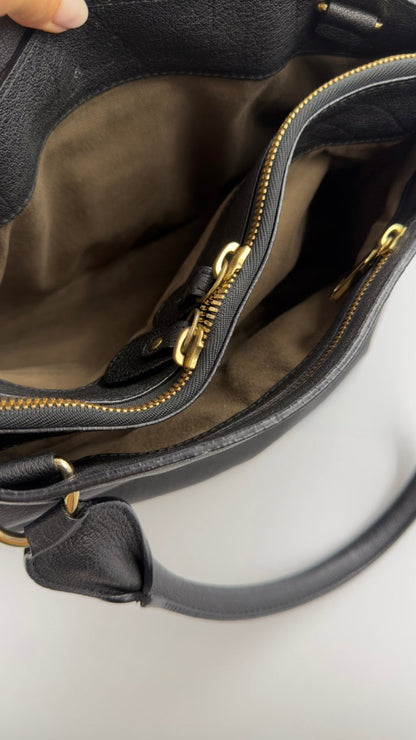 Chloé - Elsie Leather Tote - mørkegrå håndtaske - secondhand