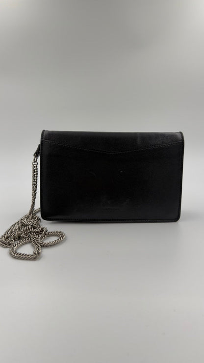 Givenchy - 4G Leather Chain Crossbody - sort skuldertaske - secondhand