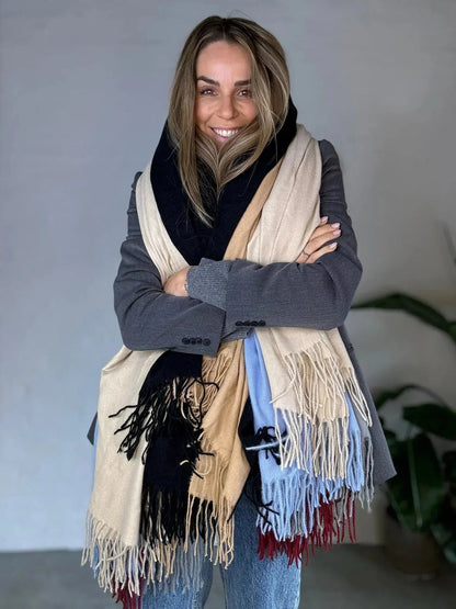 Andcopenhagen Basics-- Cashmeretørklæde sand - 70% cashmere - Yana