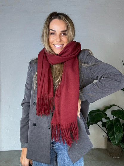Andcopenhagen Basics-- 70 % Cashmere Tørklæde - Bordeaux - Yana