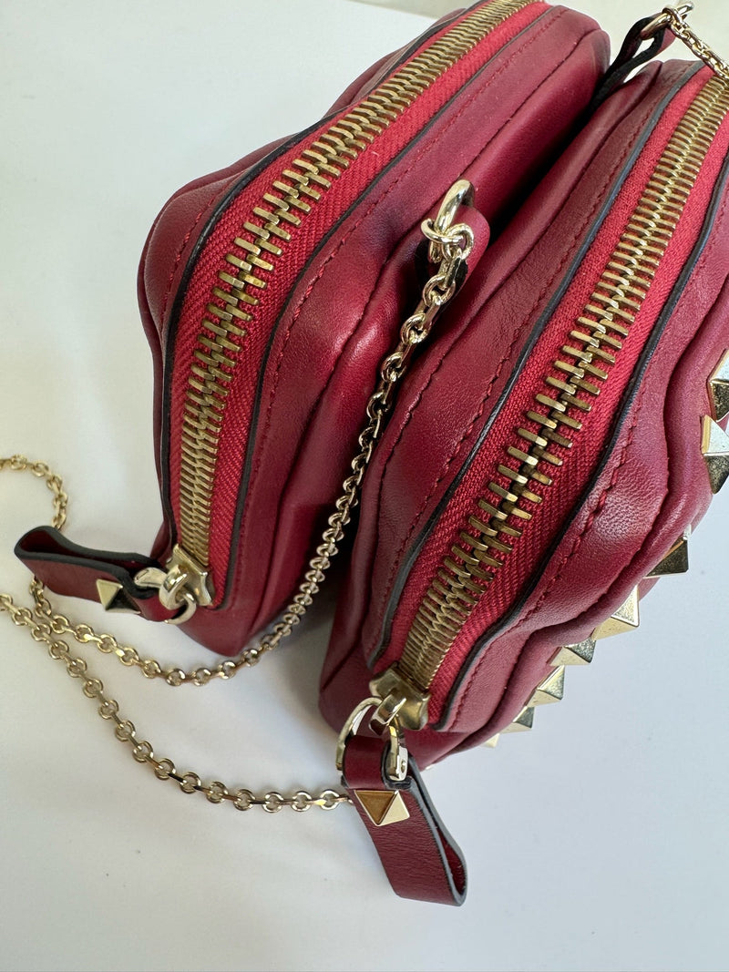 Valentino - Garavani Rockstuds - Rød - Crossbody - Secondhand - Stilkompagniet.dk