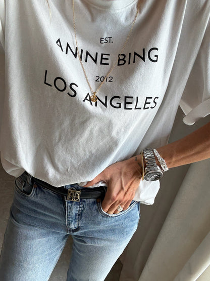 Anine Bing - Tshirt - Ivory - Rudy