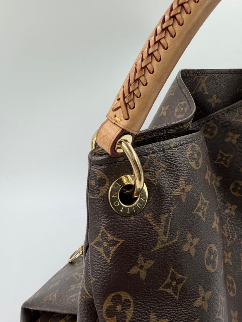 Louis Vuitton Artsy MM - hobo taske - brun monogram taske - secondhand