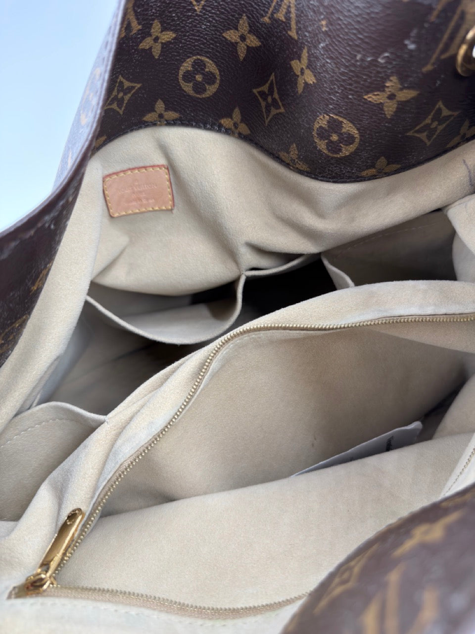 Louis Vuitton Artsy MM - hobo taske - brun monogram taske - secondhand