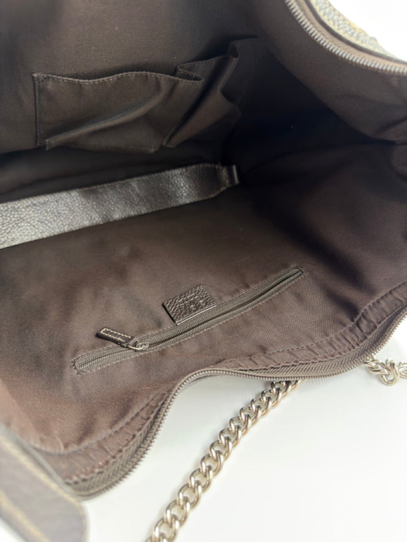 Fendi 3Jours Mini - håndtaske / crossbody taske - creme flerfarvet lædertaske - secondhand