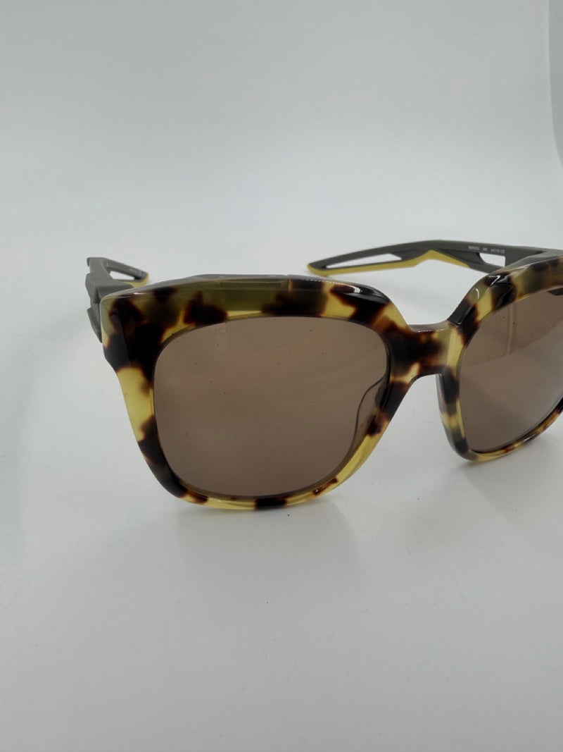 Balenciaga Logo Square - solbriller - tortoise/sorte oversized solbriller - secondhand