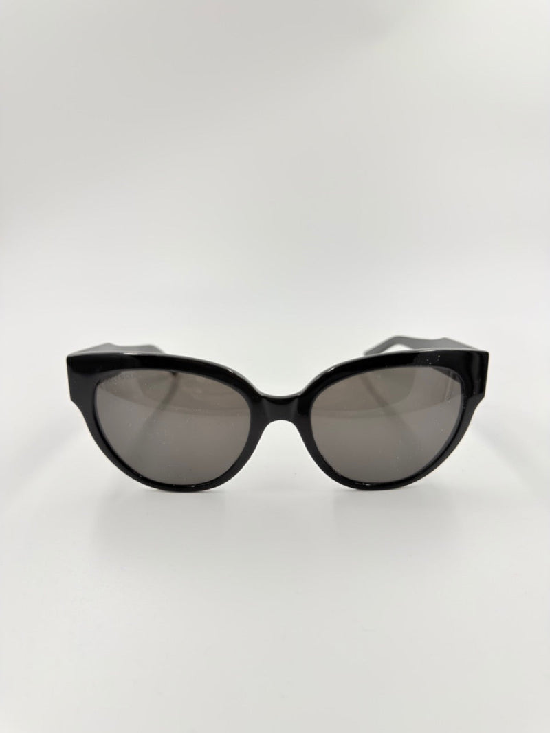 Balenciaga BB Logo Cat-Eye – solbriller – sorte oversized solbriller – secondhand