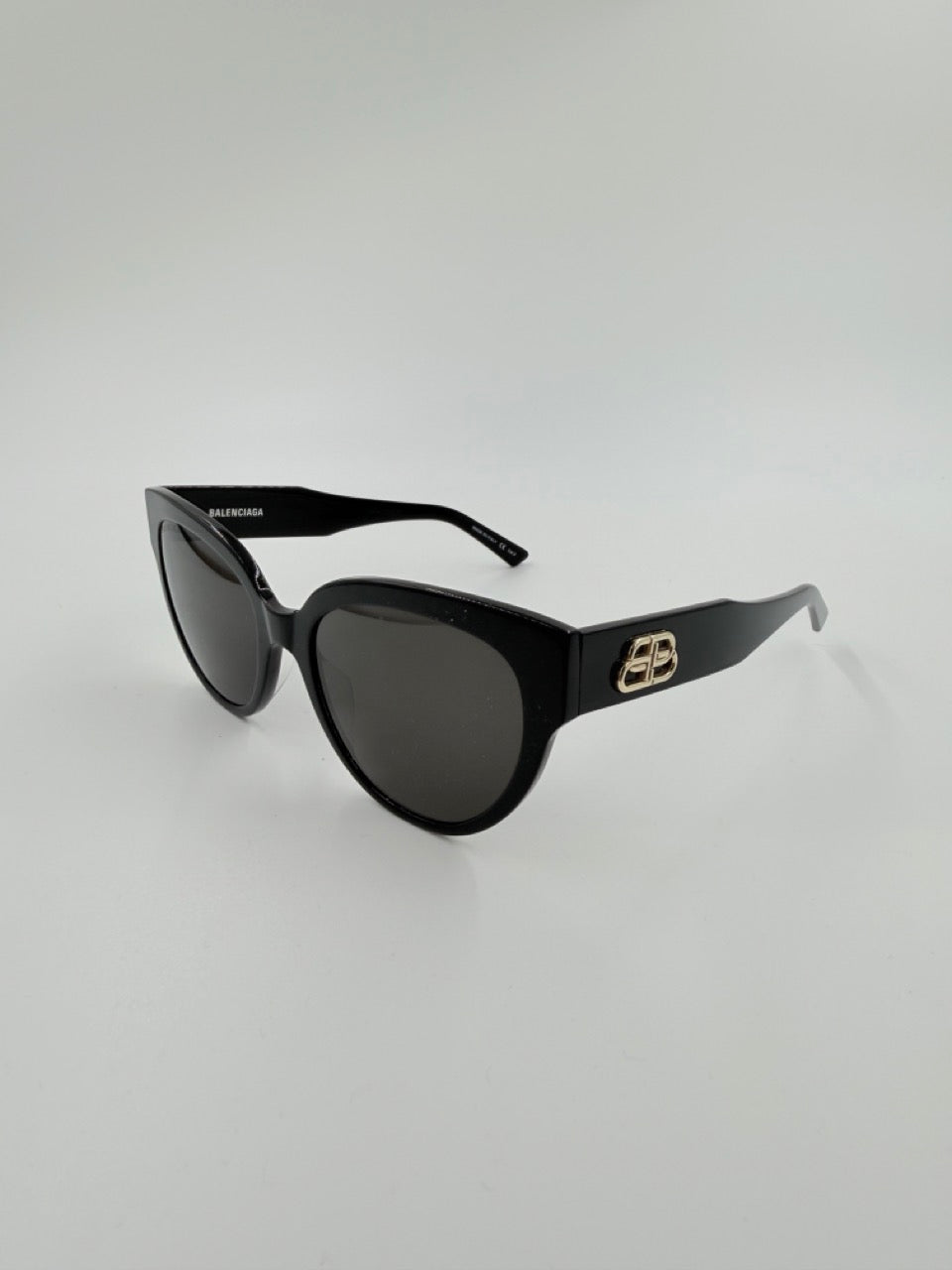 Balenciaga BB Logo Cat-Eye – solbriller – sorte oversized solbriller – secondhand