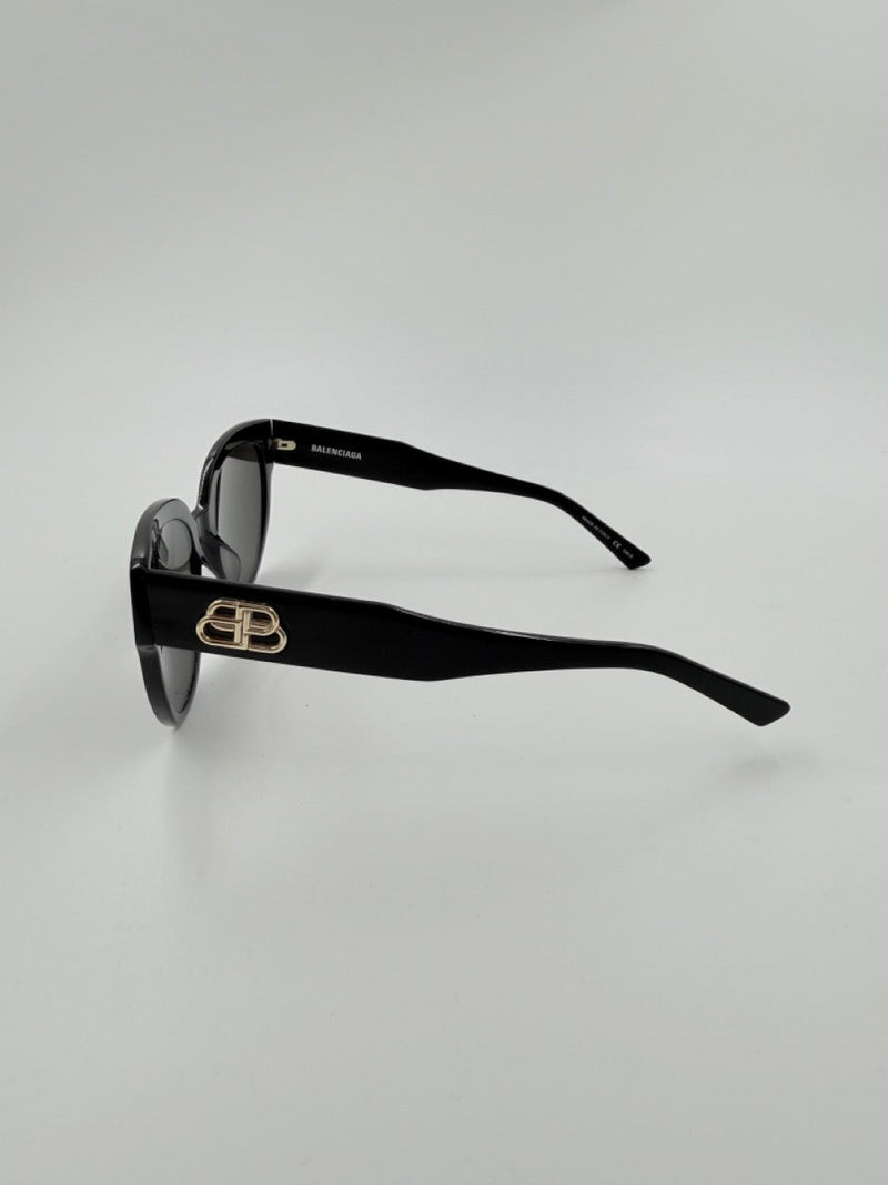 Balenciaga BB Logo Cat-Eye – solbriller – sorte oversized solbriller – secondhand