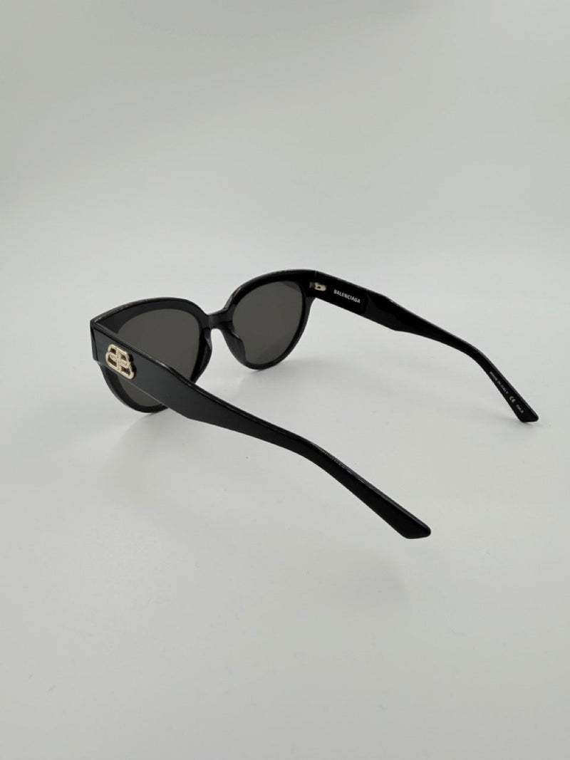Balenciaga BB Logo Cat-Eye – solbriller – sorte oversized solbriller – secondhand