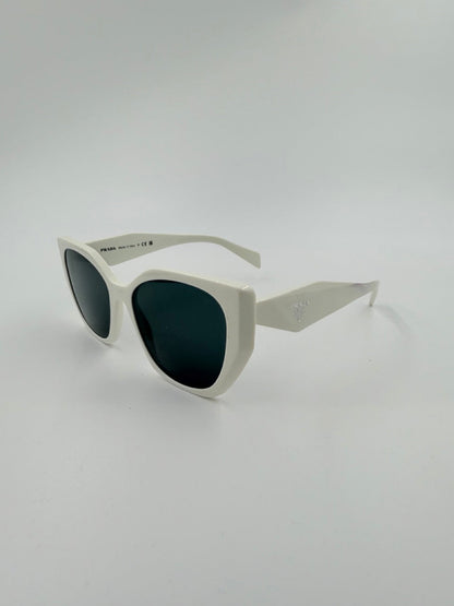Prada Cat-Eye Oversized – solbriller – hvide statement solbriller – secondhand