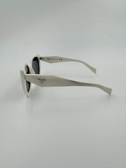 Prada Cat-Eye Oversized – solbriller – hvide statement solbriller – secondhand