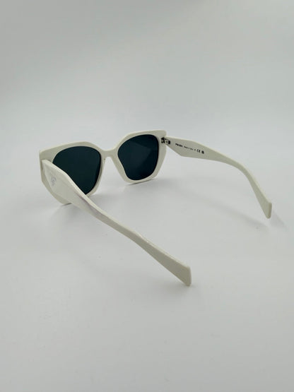 Prada Cat-Eye Oversized – solbriller – hvide statement solbriller – secondhand