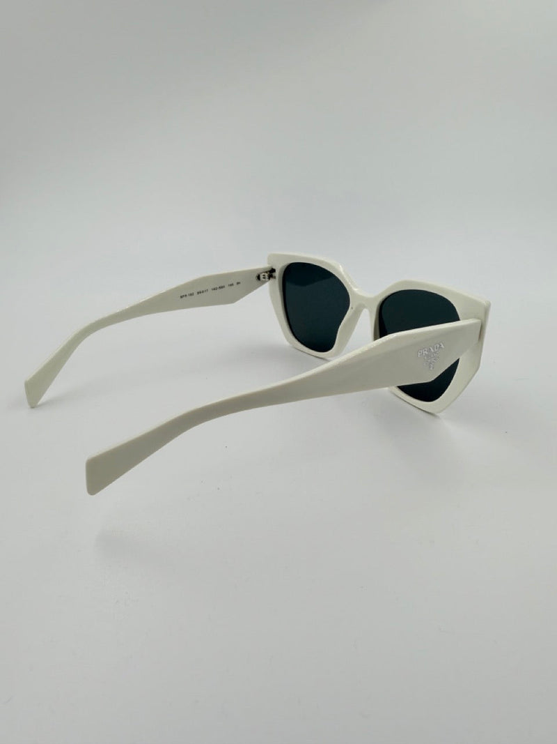Prada Cat-Eye Oversized – solbriller – hvide statement solbriller – secondhand