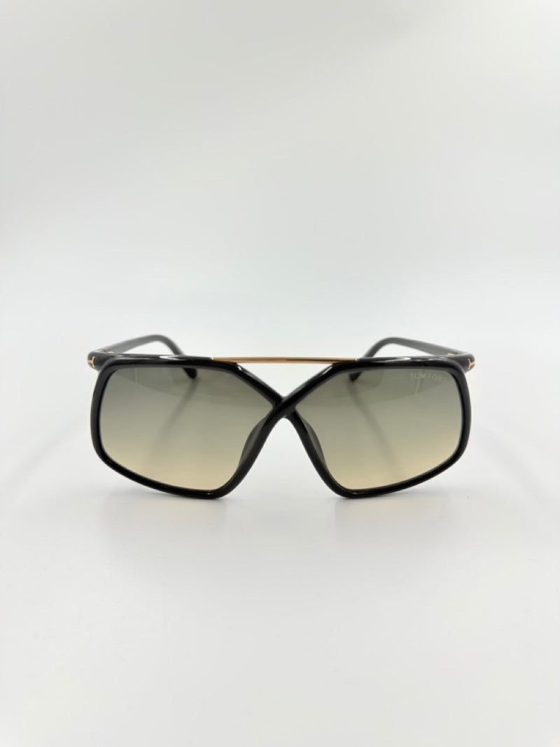 Tom Ford Aviator / Shield Style – solbriller – oversized designer solbriller – secondhand