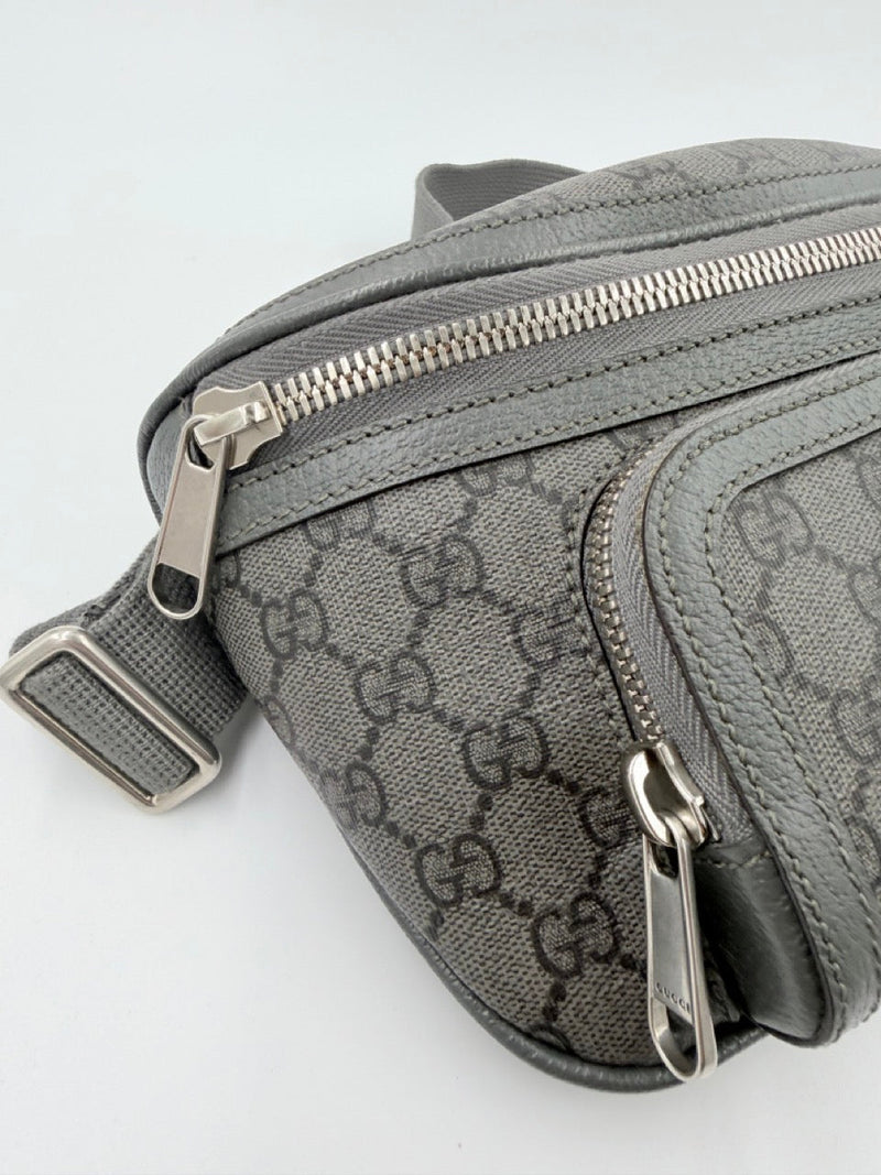 Gucci GG Marmont - bæltetaske - grå monogram bæltetaske - secondhand