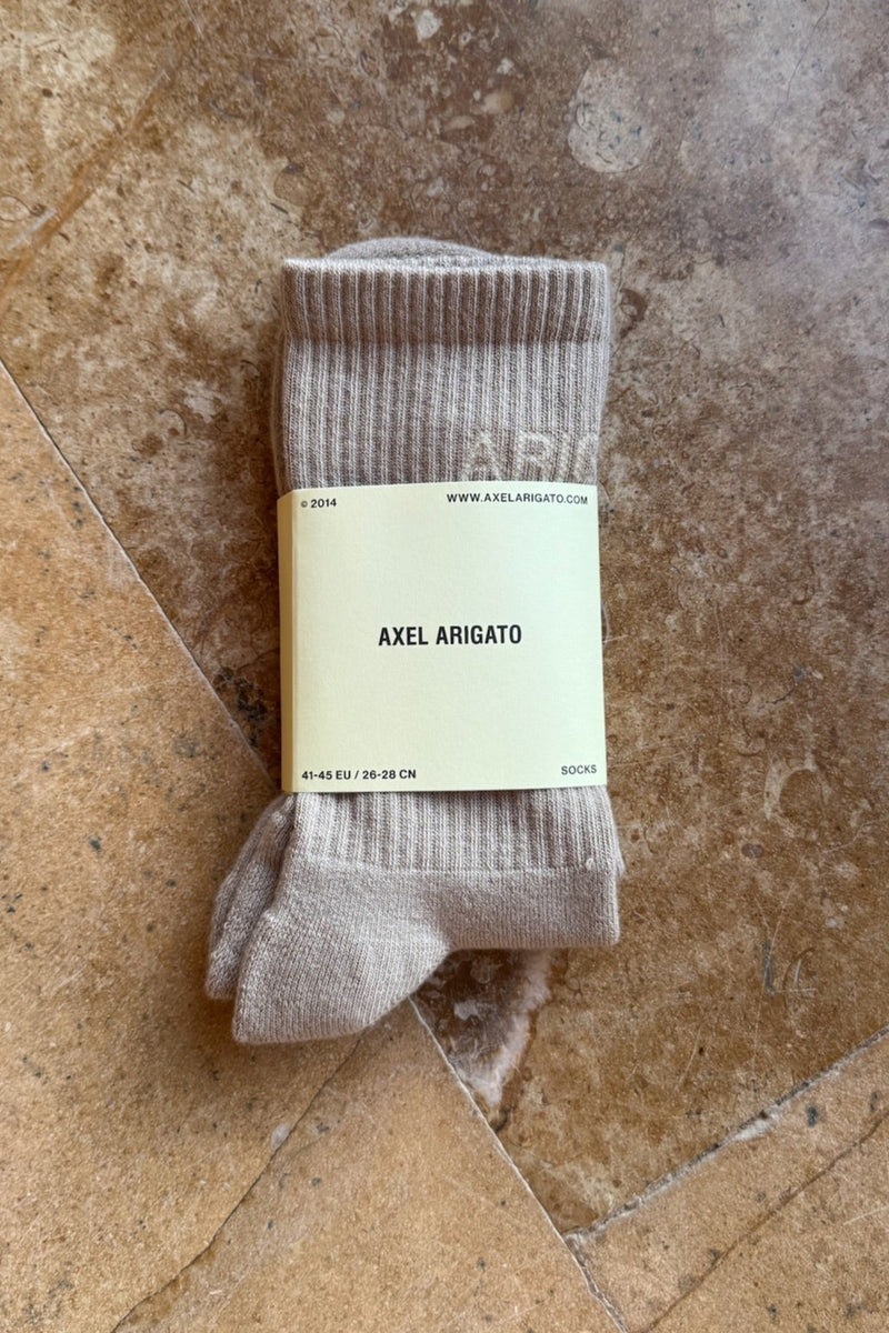 Axel Arigato - Sokker - Stone Grey Beige - Arigato logo rube socks
