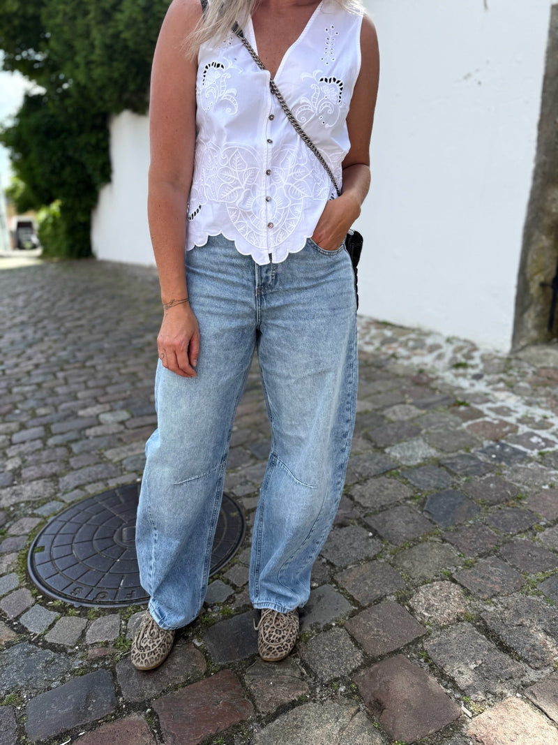Sissel Edelbo - Top - Hvid broderi anglaise - Celestine sss