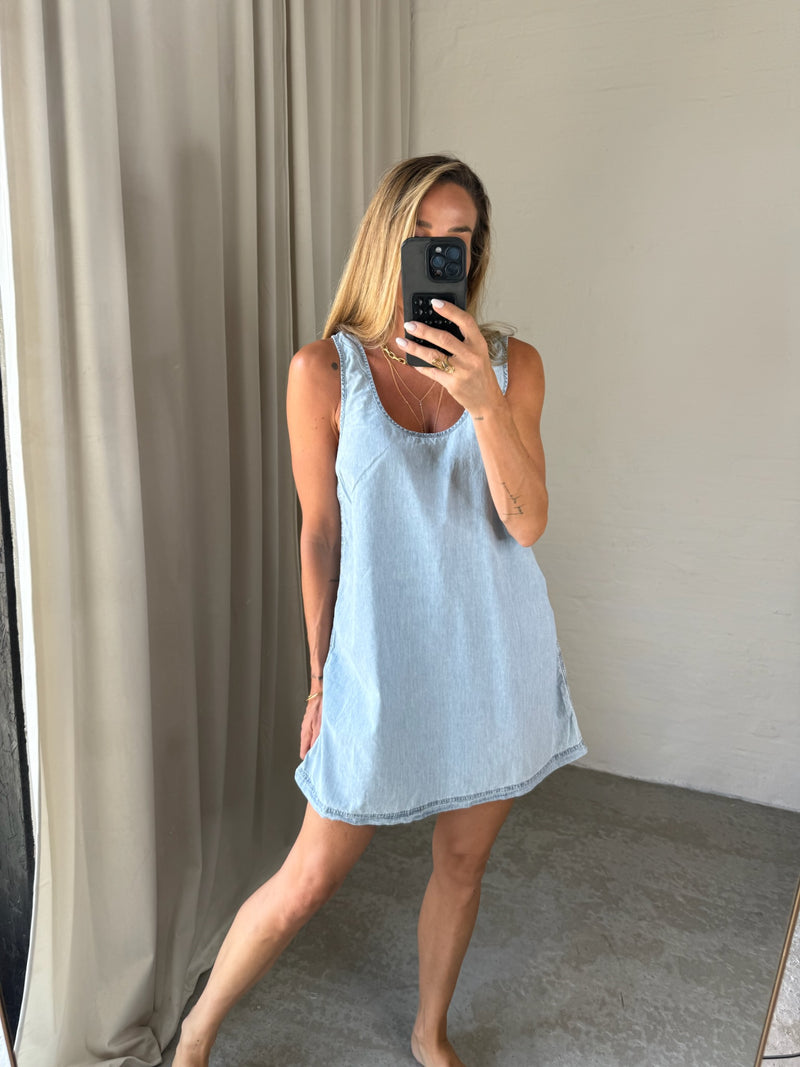 American Vintage - Kjole - Blue snow - Paybou