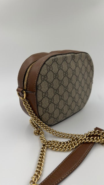 Gucci - GG Supreme Butterfly Crossbody Bag - beige skuldertaske - secondhand