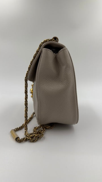Chloé - Elsie Leather Shoulder Bag - beige skuldertaske - secondhand