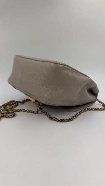 Chloé - Elsie Leather Shoulder Bag - beige skuldertaske - secondhand
