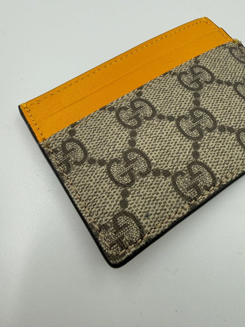 Gucci - GG Supreme kortholder Yellow - Secondhand