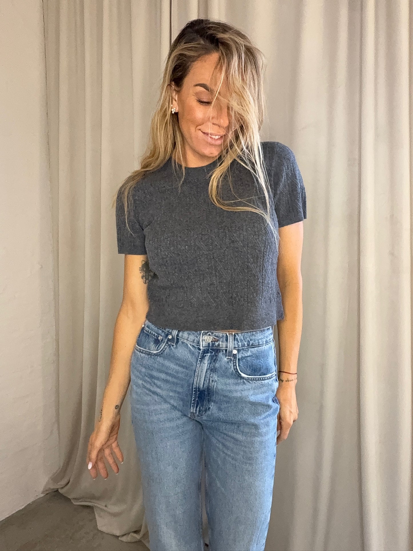 The Garment - Strik - Grey Melange - Como mini