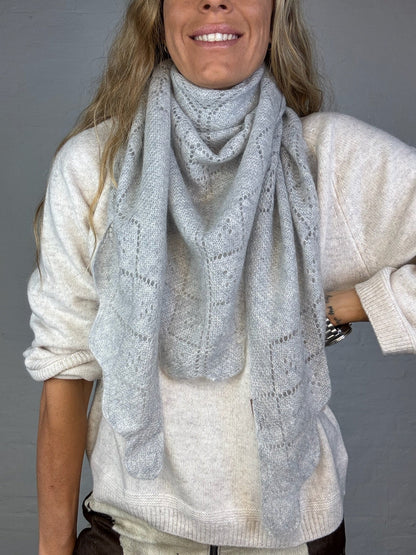 Andcopenhagen - Cashmeretøklæde - Triangle trinity stor 100% Cashmere - Grey - Stilkompagniet.dk