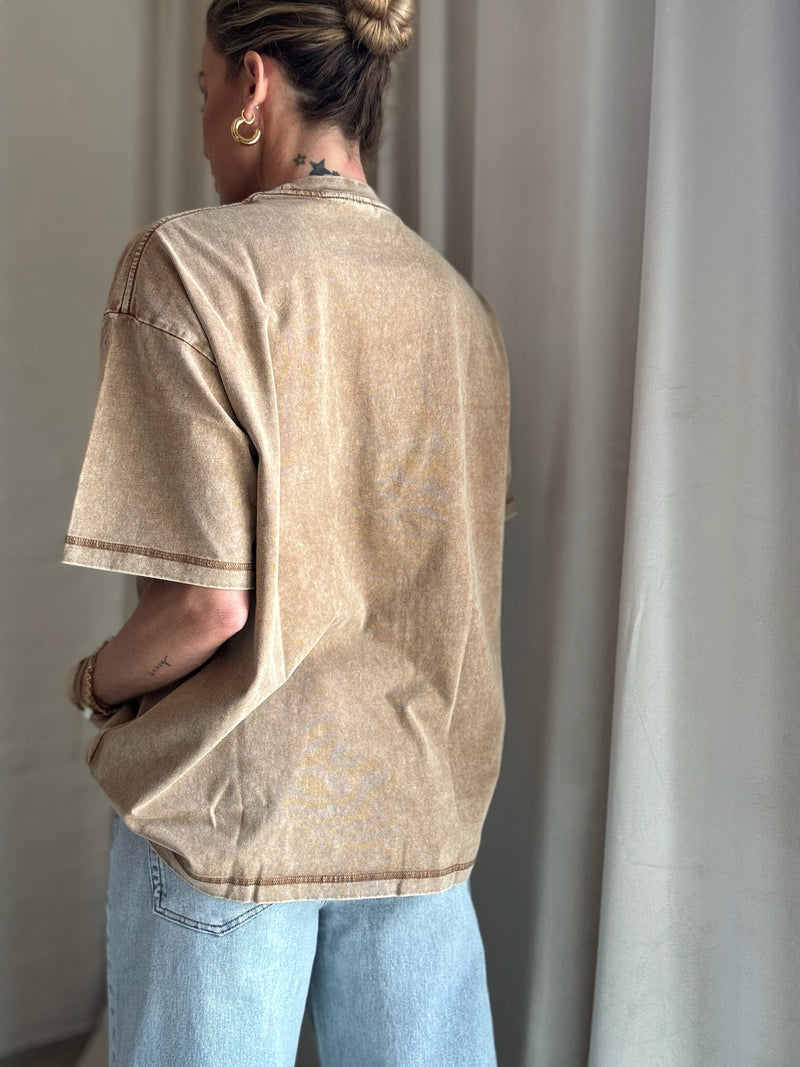 The Collection - T-shirt oversized - Camel - Lea