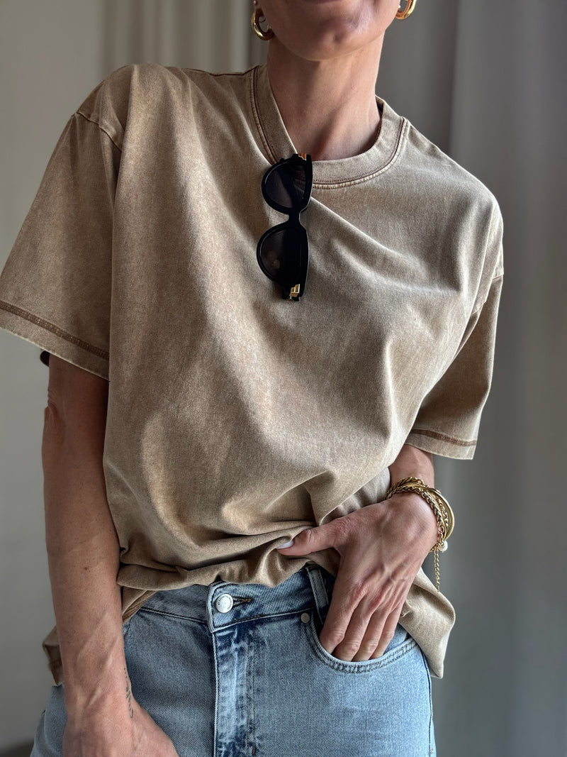 The Collection - T-shirt oversized - Camel - Lea