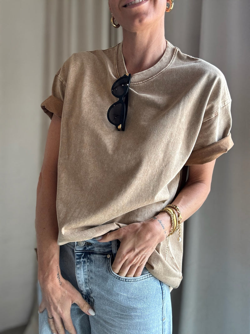 The Collection - T-shirt oversized - Camel - Lea