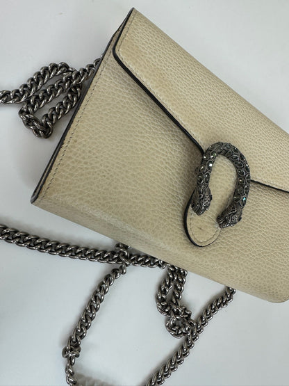 Gucci - Dionysus GG supreme chain wallet - Creme - Secondhand