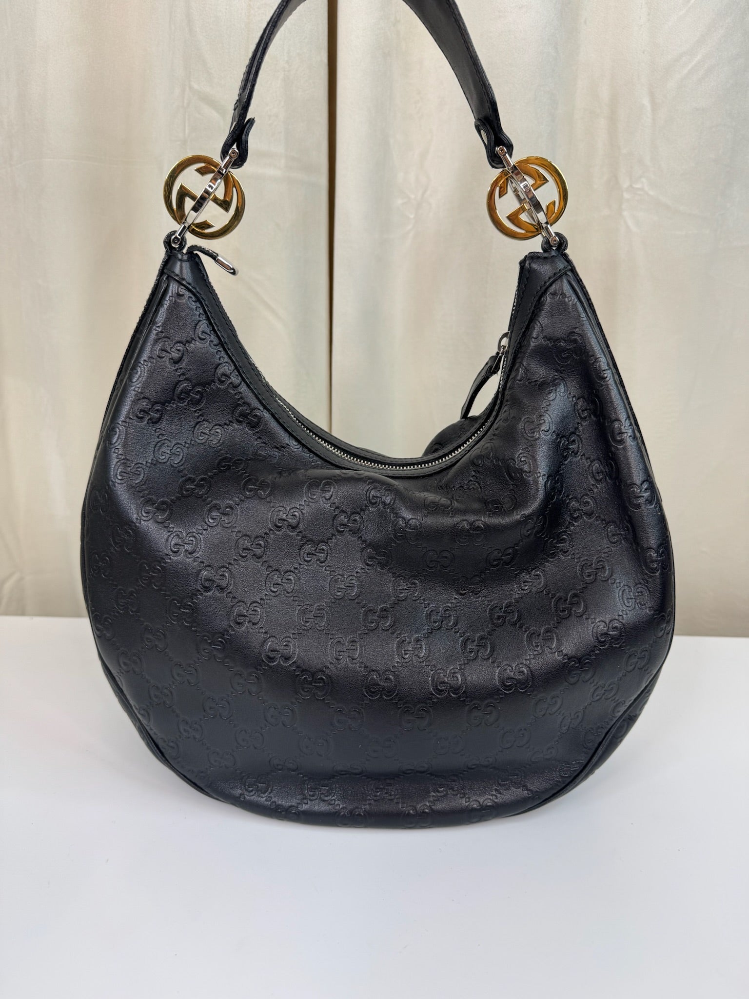 Gucci - Guccissima top hobo - Sort - Secondhand