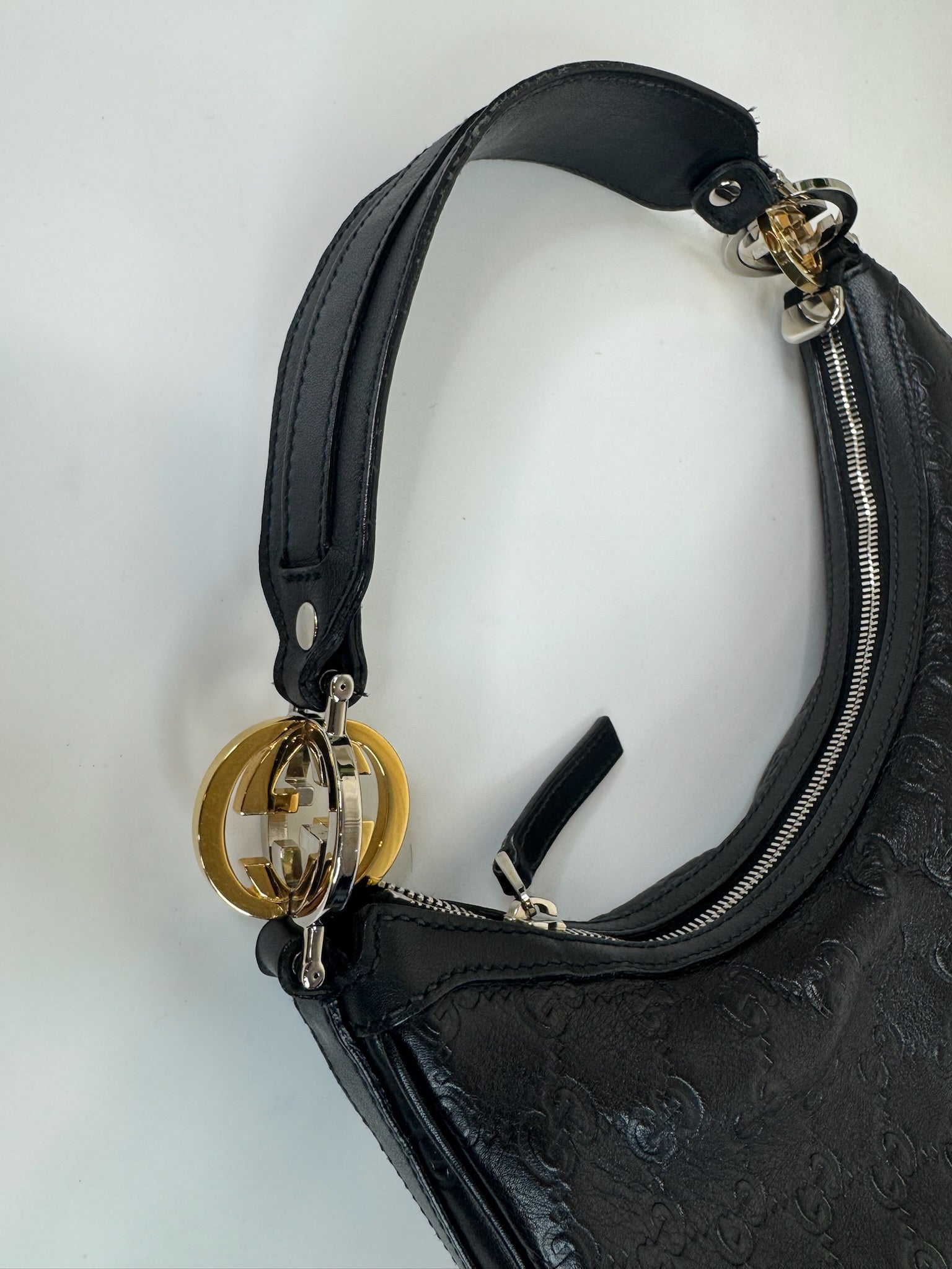 Gucci - Guccissima top hobo - Sort - Secondhand