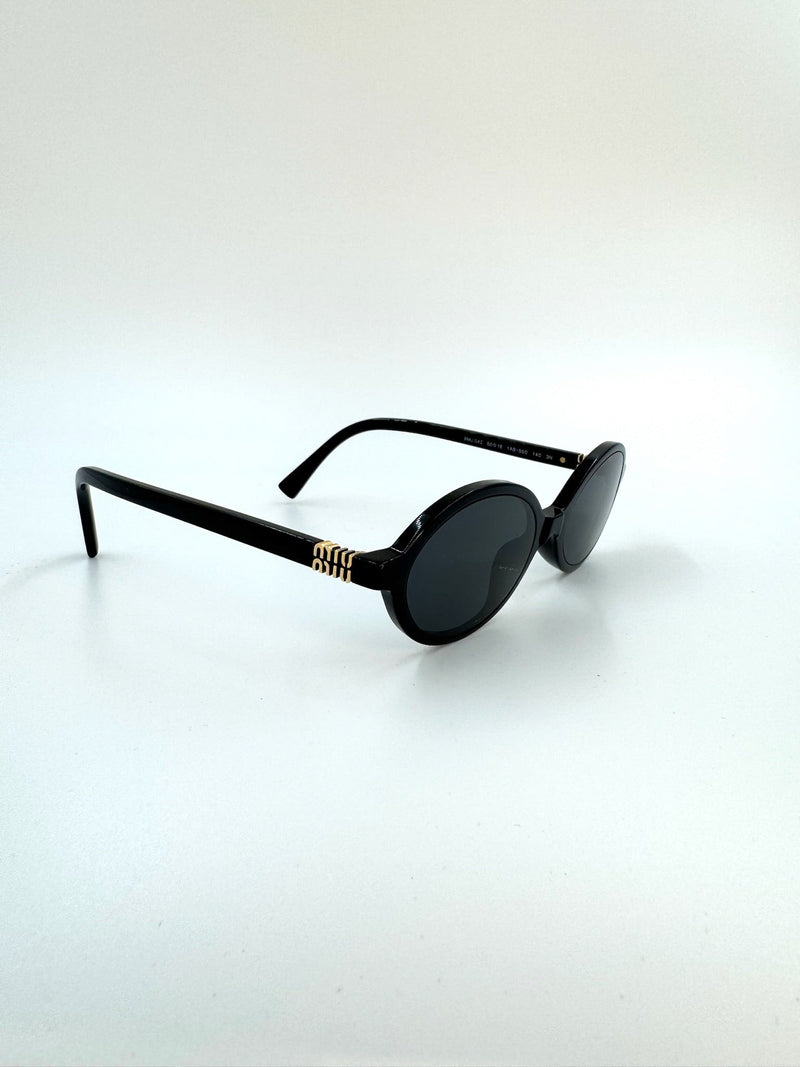 Miu Miu - Solbriller - Round - Sort - Secondhand