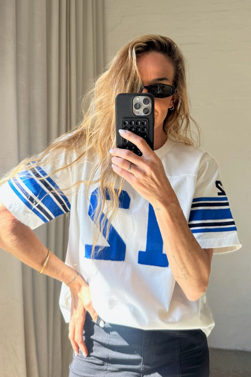 Sea New york Finnley Football Graphic T-shirt White