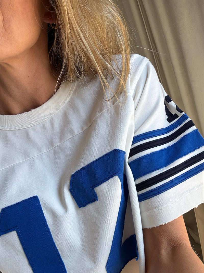 Sea New york Finnley Football Graphic T-shirt White