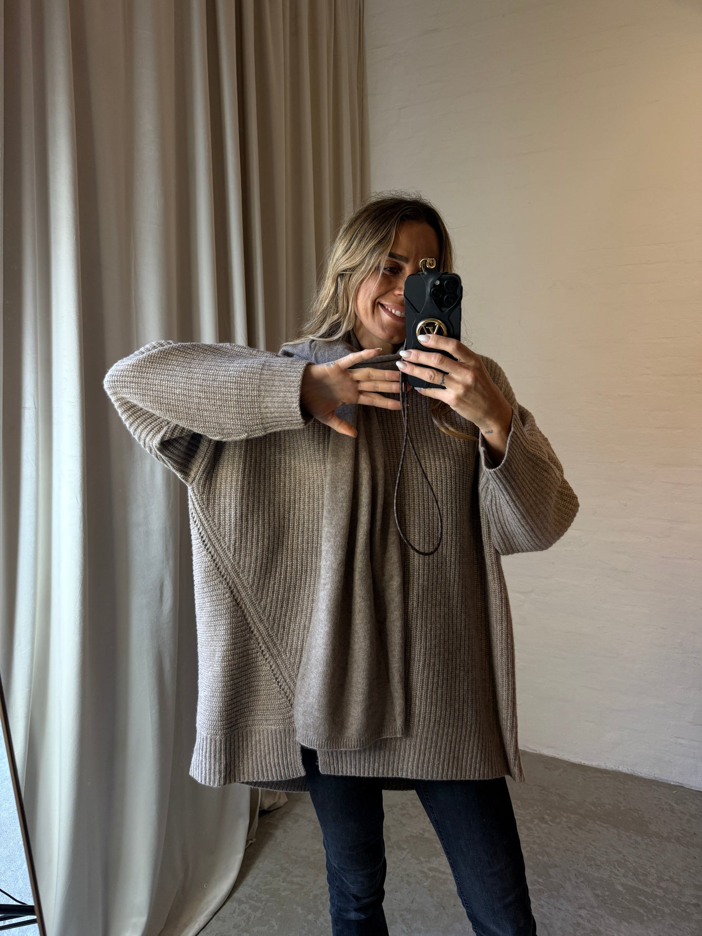 The Garment - Strik - Beige Melange - Como Giant