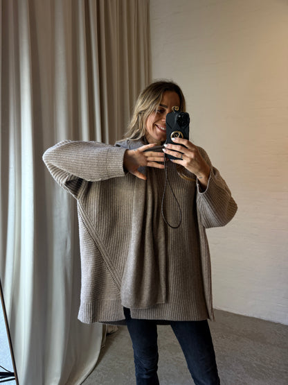 The Garment - Strik - Beige Melange - Como Giant