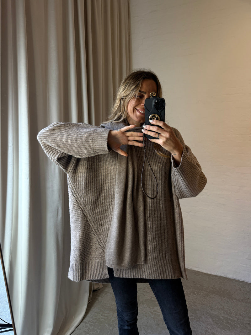 The Garment - Strik - Beige Melange - Como Giant