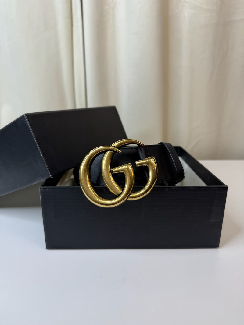 Gucci - Bælte - GG Marmont wide 80 cm. - Secondhand