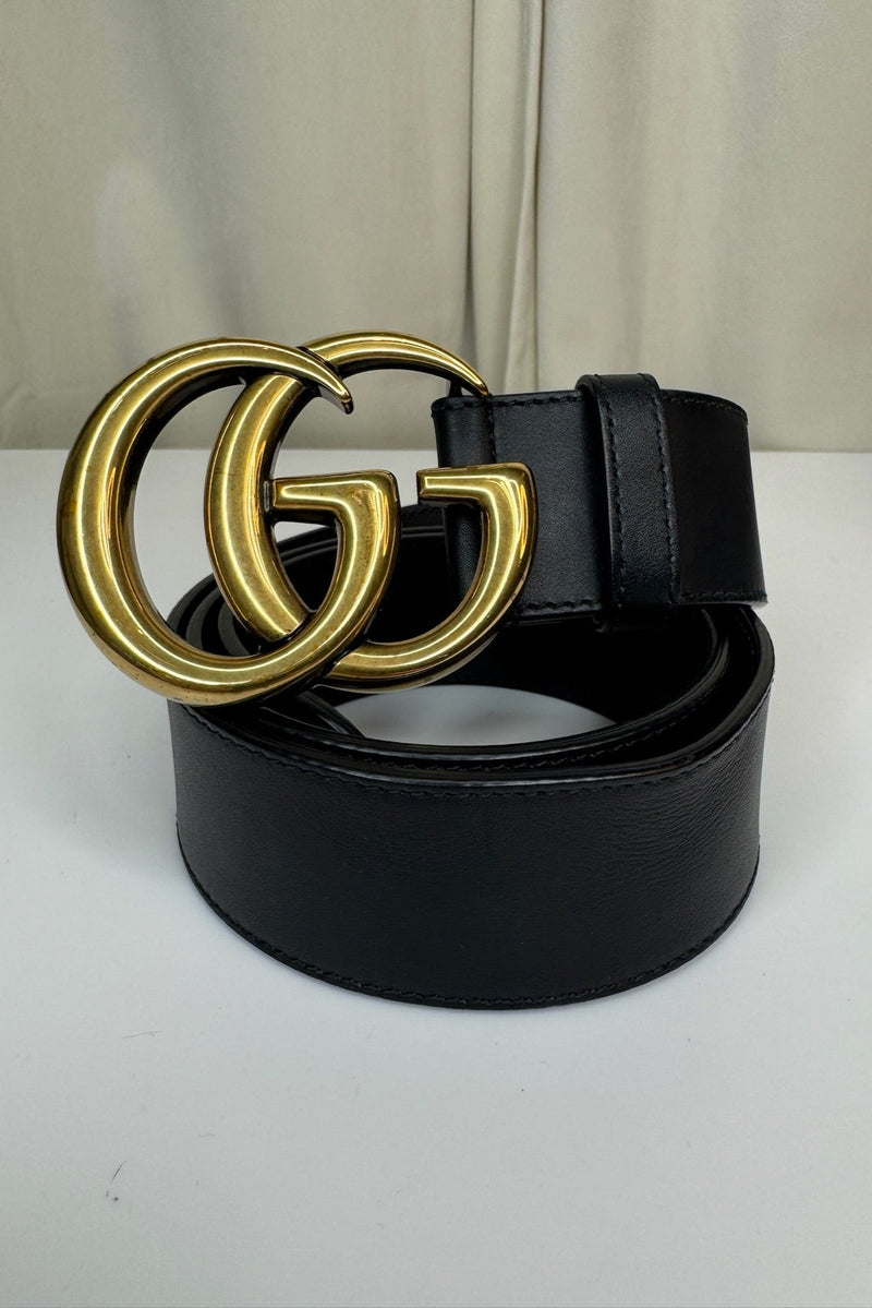 Gucci - Bælte - GG Marmont wide 80 cm. - Secondhand