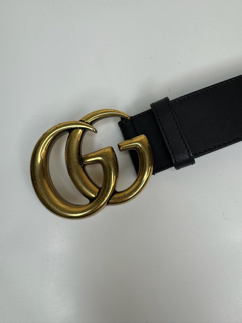 Gucci - Bælte - GG Marmont wide 80 cm. - Secondhand