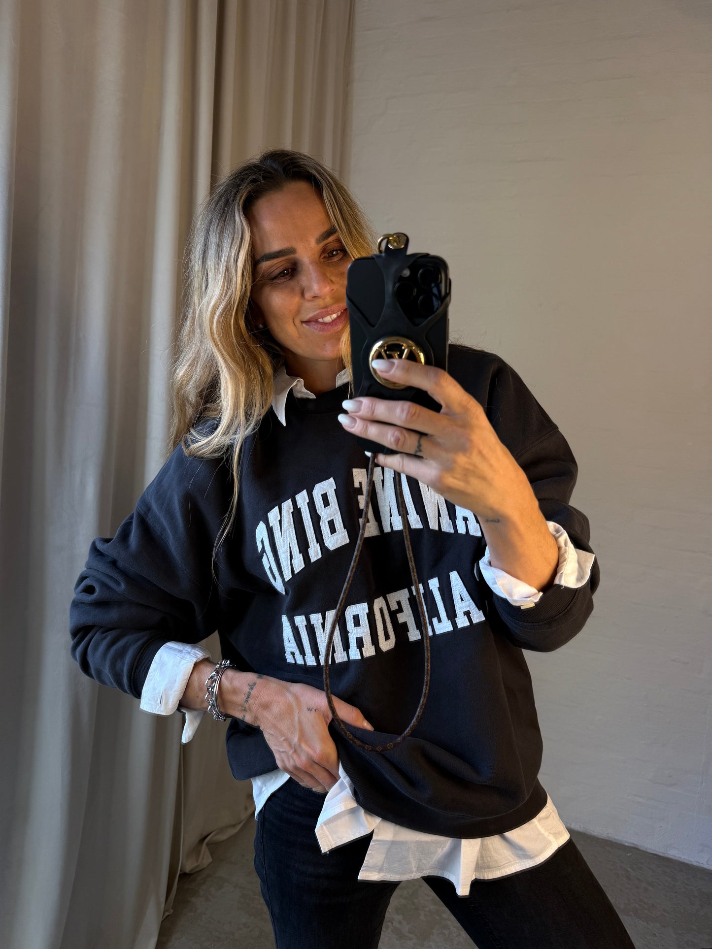 Anine Bing - Sweatshirt - Vintage Black - Miles - Stilkompagniet.dk